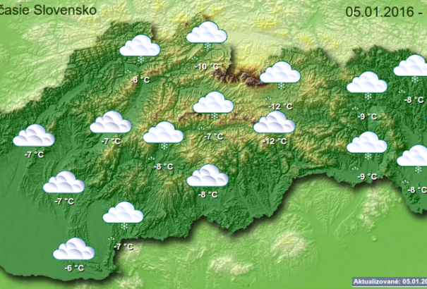 Fagypont alatti hőmérséklet, elszórtan havazás várható