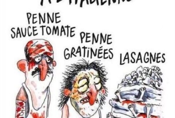 A Charlie Hebdo az olaszországi földrengés áldozatain „viccelődött”