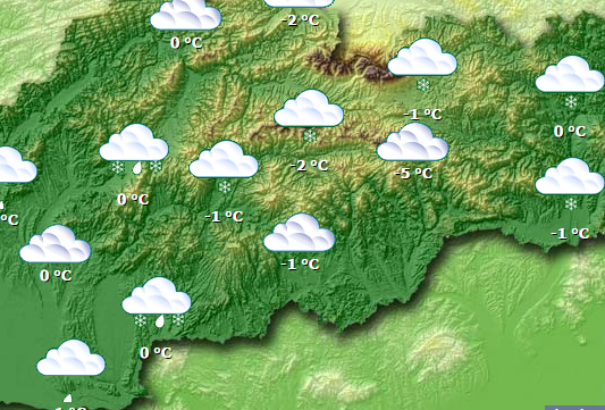 A szerdai időjárásról: havazás, eső, ónos eső