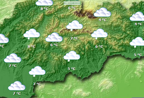 A pénteki időjárásról: felhős, párás, esős napunk lesz