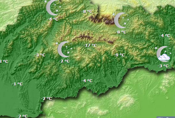A keddi időjárásról: zord hideg, de sok napsütés várható
