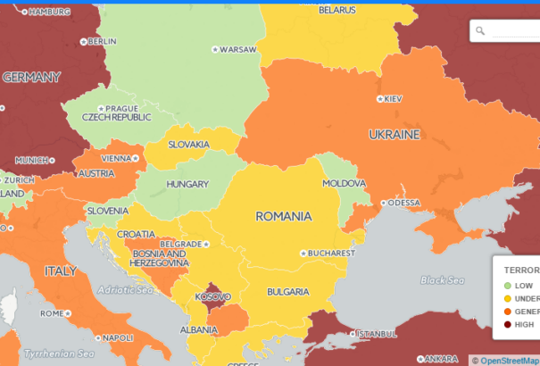Terrortérkép: ezek az országok a legveszélyesebbek
