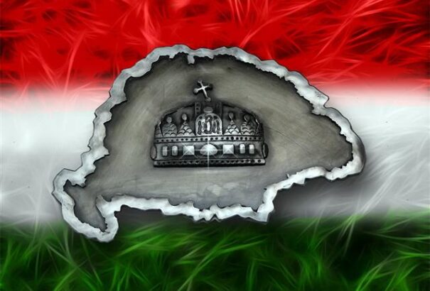 Nagy-Magyarország térkép lóg Peter Kažimír irodájában