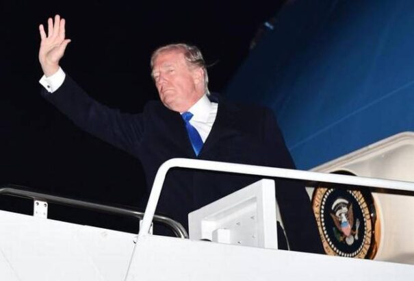 Trump is megérkezett Davosba