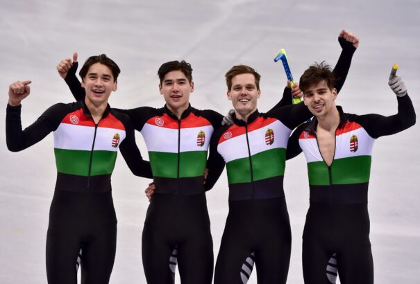 Aranyérmes a magyar férfi váltó rövidpályás gyorskorcsolyában – Videó