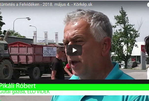 VIDEÓ! Így tüntettek a gazdák pénteken a Felvidéken