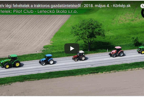 Videó: Exkluzív légi felvételek a pénteki traktoros gazdatüntetésről