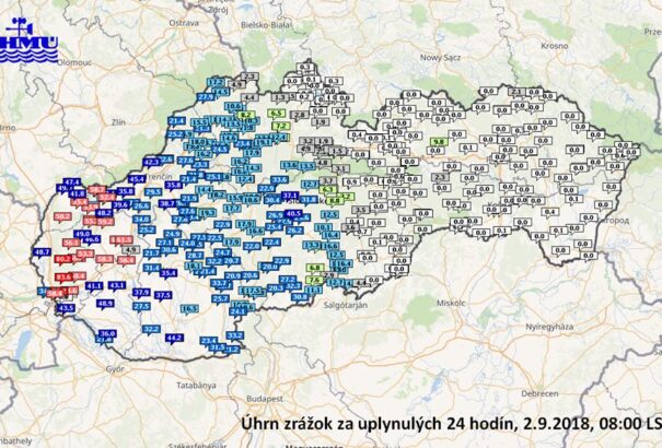 Nyugat-Szlovákiában több mint 50 milliméter eső esett az éjjel