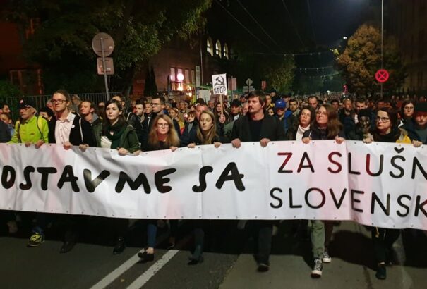 Gorilla-ügy és korrumpálódott igazságszolgáltatás: ezrek tüntettek Pozsonyban