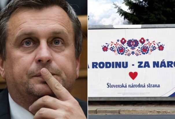 Lebuktak: Az SNS morva népi hagyományos díszítést használ óriásplakátjain