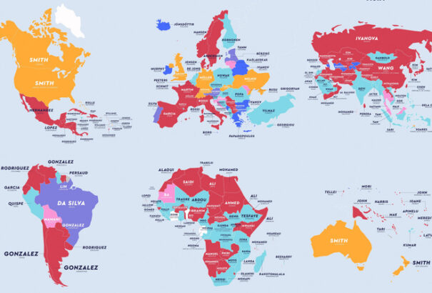 Ezek a leggyakoribb vezetéknevek a világ országaiban