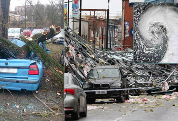 Orkán csapott le Nyugat-Európára. Több helyütt leállt a légi és a vasúti közlekedés