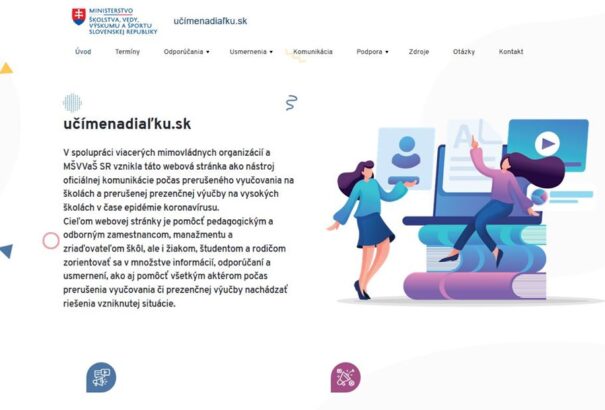 Az Oktatási Minisztérium elindította az ucimenadialku.sk távoktatási és információs honlapot
