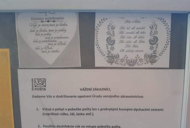 Házi áldás magyarul a szlovák posta ipolysági fiókjában