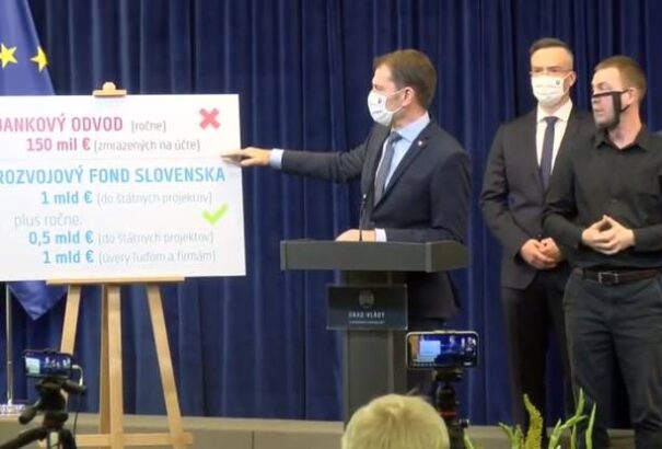 Matovič megállapodott a pénzintézetekkel: a kormány eltörli a bankadót, a bankok segítenek a válságkezelésben