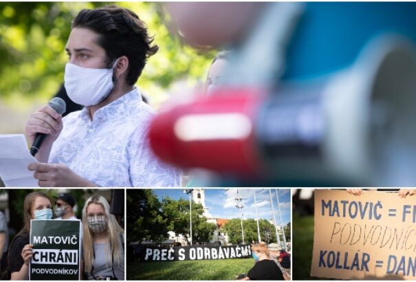 Százak tüntettek Pozsonyban Boris Kollár lemondását követelve