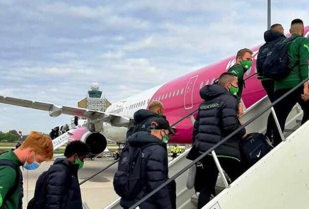 BL-meccs előtt: A Fradi elindult Barcelonába, a szurkolók a jegypénztárakhoz