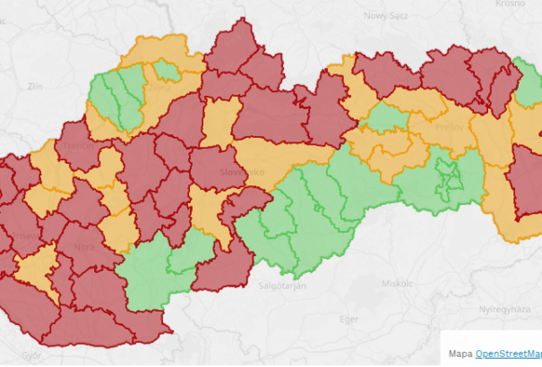 A járások többségében kritikus a helyzet. Egy hét alatt megduplázódott a vörös zónás járások száma
