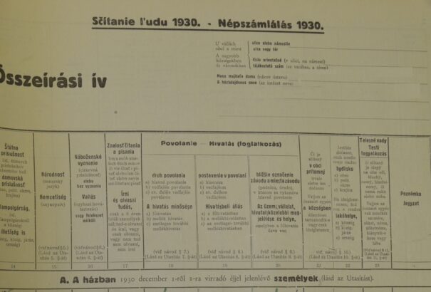 Népszámlálások a két világháború között losonci és országos vonatkozásba III./1