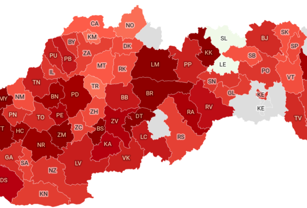 Térképre tettük: mutatjuk, mely járásokban fertőz leginkább a koronavírus brit variánsa