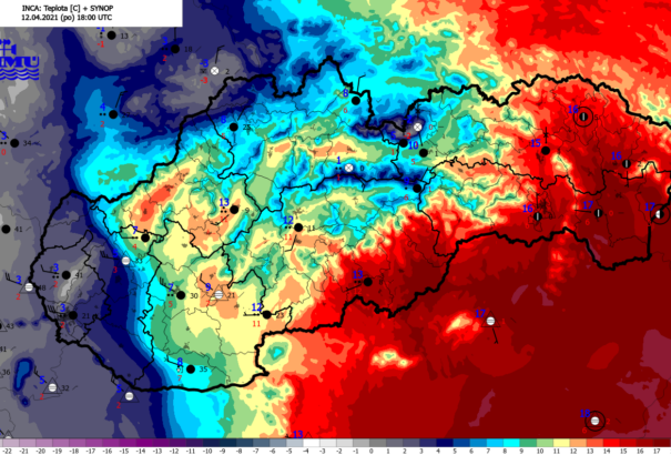 Húsz fokról órák alatt 1-3 fokra hűlt az idő, Pozsonyban már havaseső esik