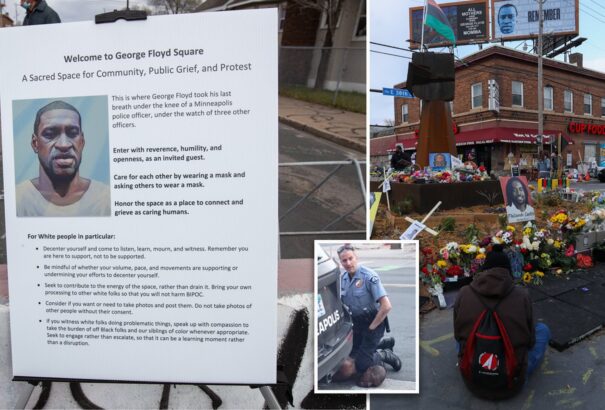 Fehér embereknek szóló utasításokkal látták el a Goerge Floydról elnevezett teret