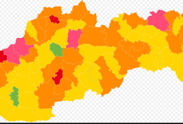 Ismét beszínezte Szlovákiát a Covid-automata