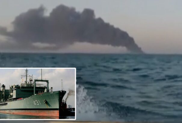 Elsüllyedt Irán legnagyobb hadihajója (Videóval)