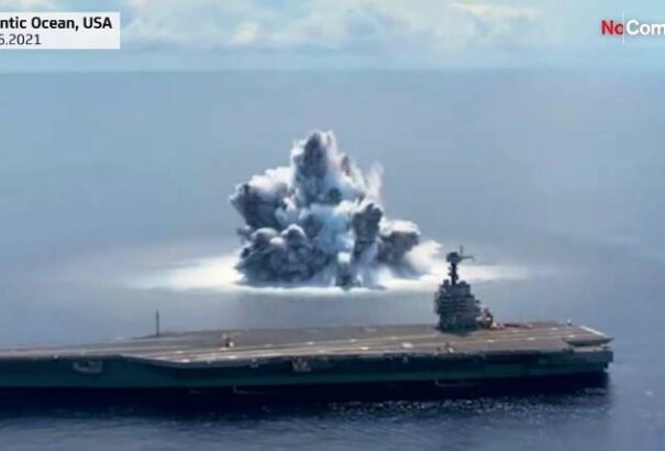 Giga robbantással tesztelte anyahajója ellenálló képességét az amerikai haditengerészet