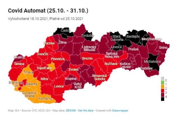 Covid-automata: A magyarlakta járásokat egyelőre elkerüli a fekete besorolás