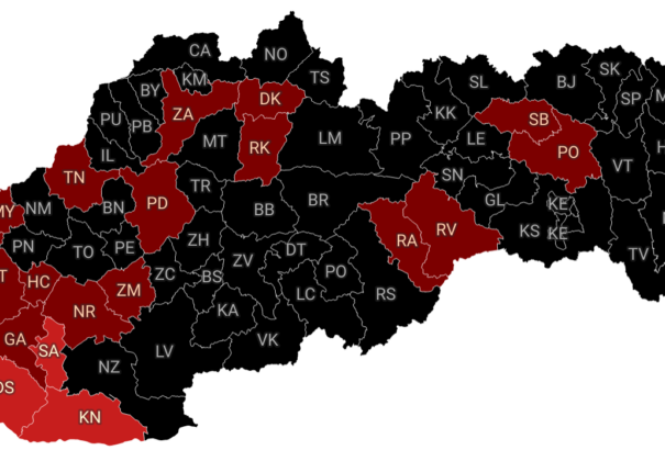 COVID-automata: Az ország nagy része fekete, vörösre váltott a Csallóköz