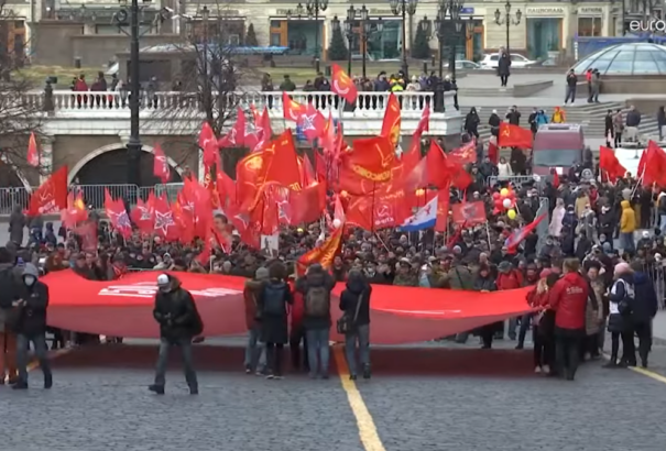 Ünnepeltek a kommunisták Oroszországban