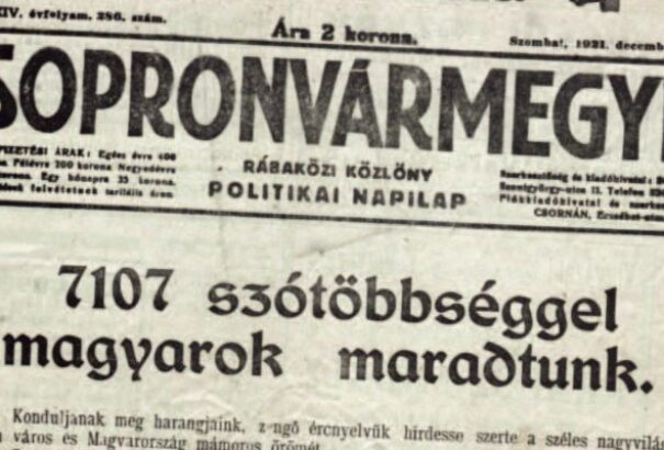 Korabeli osztrák médiareakciók a 100 éve történt soproni népszavazásról
