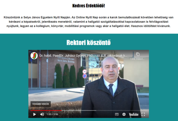 Idén is Nyílt Nappal várta a jelentkezőket a Selye János Egyetem