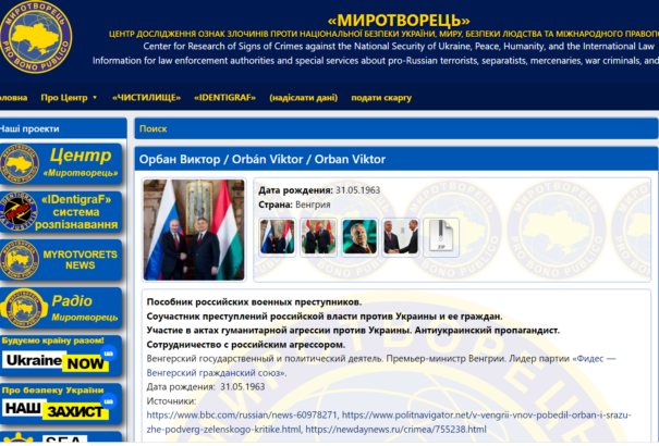 Orbán Viktor is felkerült a szélsőjobboldali ukrán honlap halállistájára