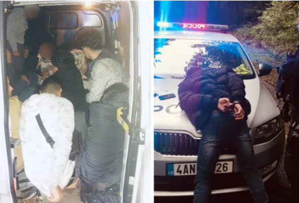 A cseh-szlovák határon zajló határellenőrzés első éjszakáján 120 migránst vettek őrizetbe