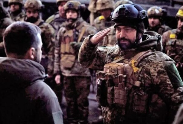 Bahmutba látogatott Volodimir Zelenszkij