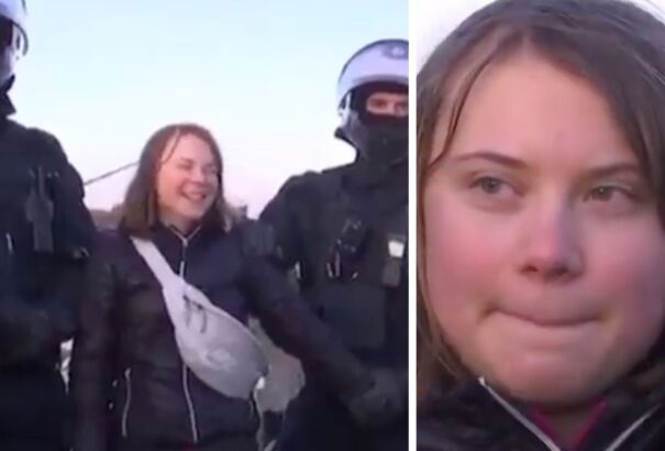 Ez már szánalmas: műbalhé volt Greta Thunberg letartóztatása? Videóra vették, ahogy a rendőrökkel pózol