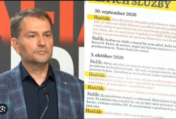 Matovič szerint Haščák irányította Sulíkot, instrukciókkal láthatta el az SaS elnökét