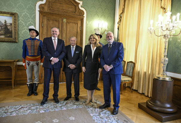 Az előző szlovák államfőket látta vendégül Zuzana Čaputová