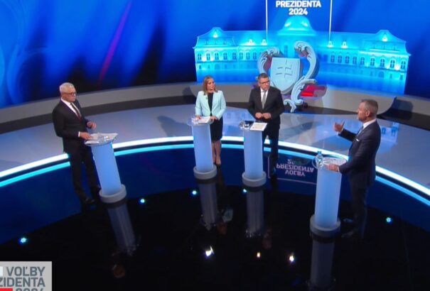 Elkezdődött az utolsó elnökválasztásai tévés vita az RTVS stúdiójában