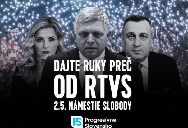 „El a kezekkel az RTVS-től”. Kormányellenes tüntetést hirdetett a PS