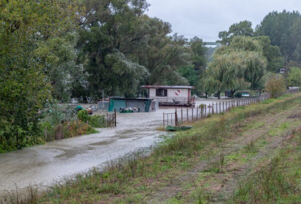 Lassan emelkedik a Duna a bősi vízerőmű utáni szakaszán, a Csilizközben. Tetőzés kedden várható – Helyszíni képekkel