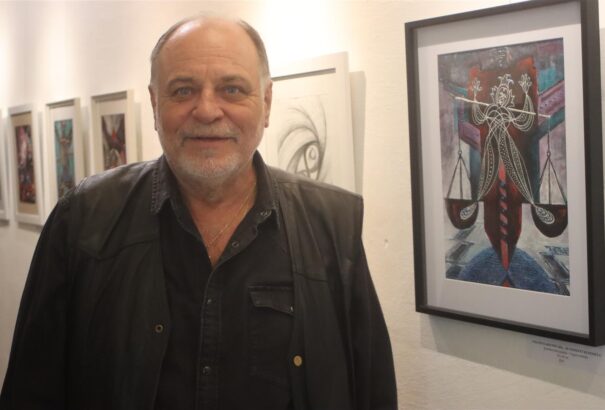 Agócs Róbert képzőművész kiállítása a rimaszombati Matej Hrebenda Könyvtárban