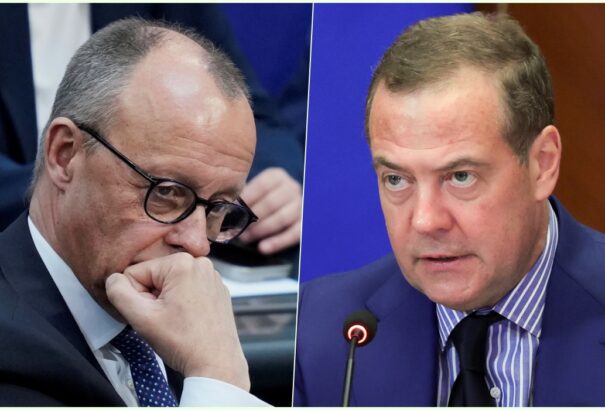 Medvegyev elszabadult, üzent a leendő német kancellárnak: „Kétszer gondold meg, náci!”