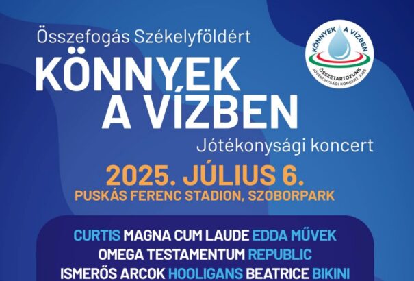 A hőség miatt elhalasztják a vasárnapi „Könnyek a vízben” segélykoncertet