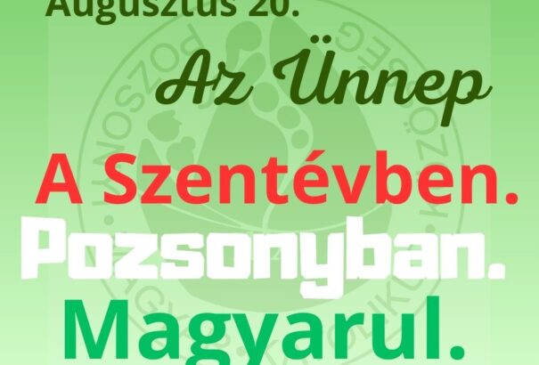 Szent István király ünnepe Pozsonyban – közösségi programok a Szentév keretében